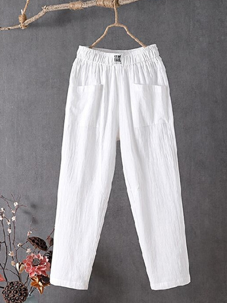 Solid Color Simple Loose Casual Pants