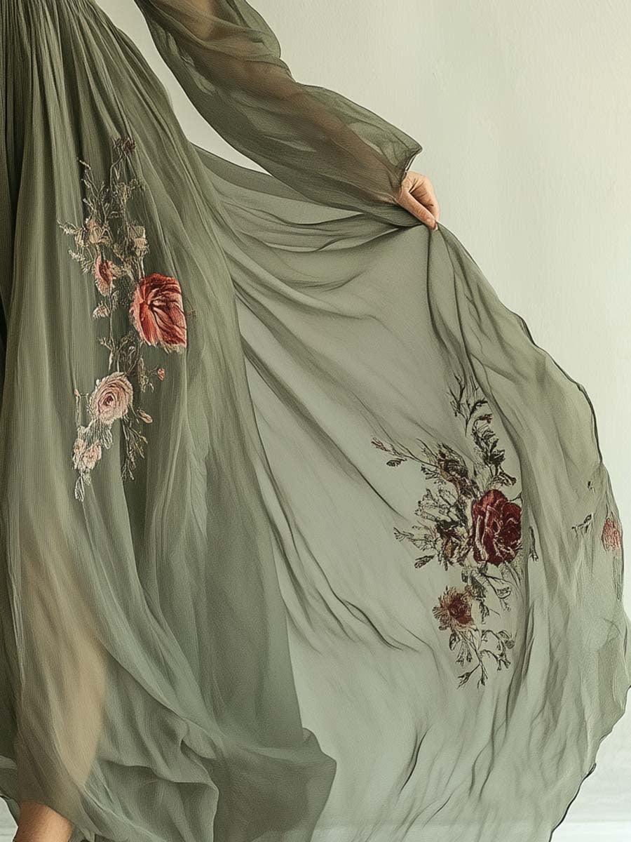 Chiffon Fashion Printed Dress