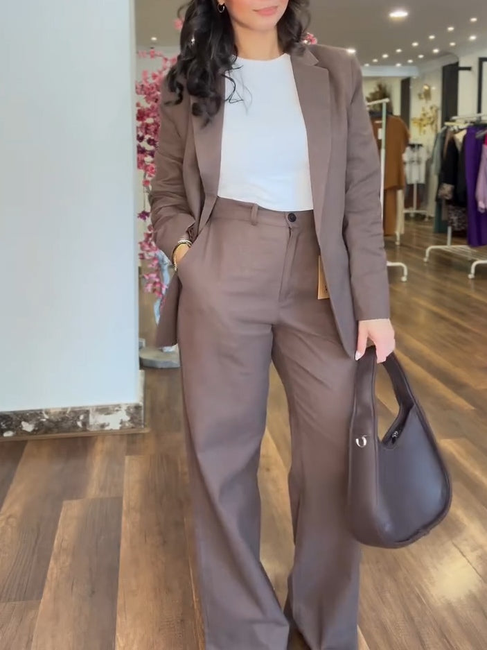 Pink Elegant and Modern Two-piece Suit