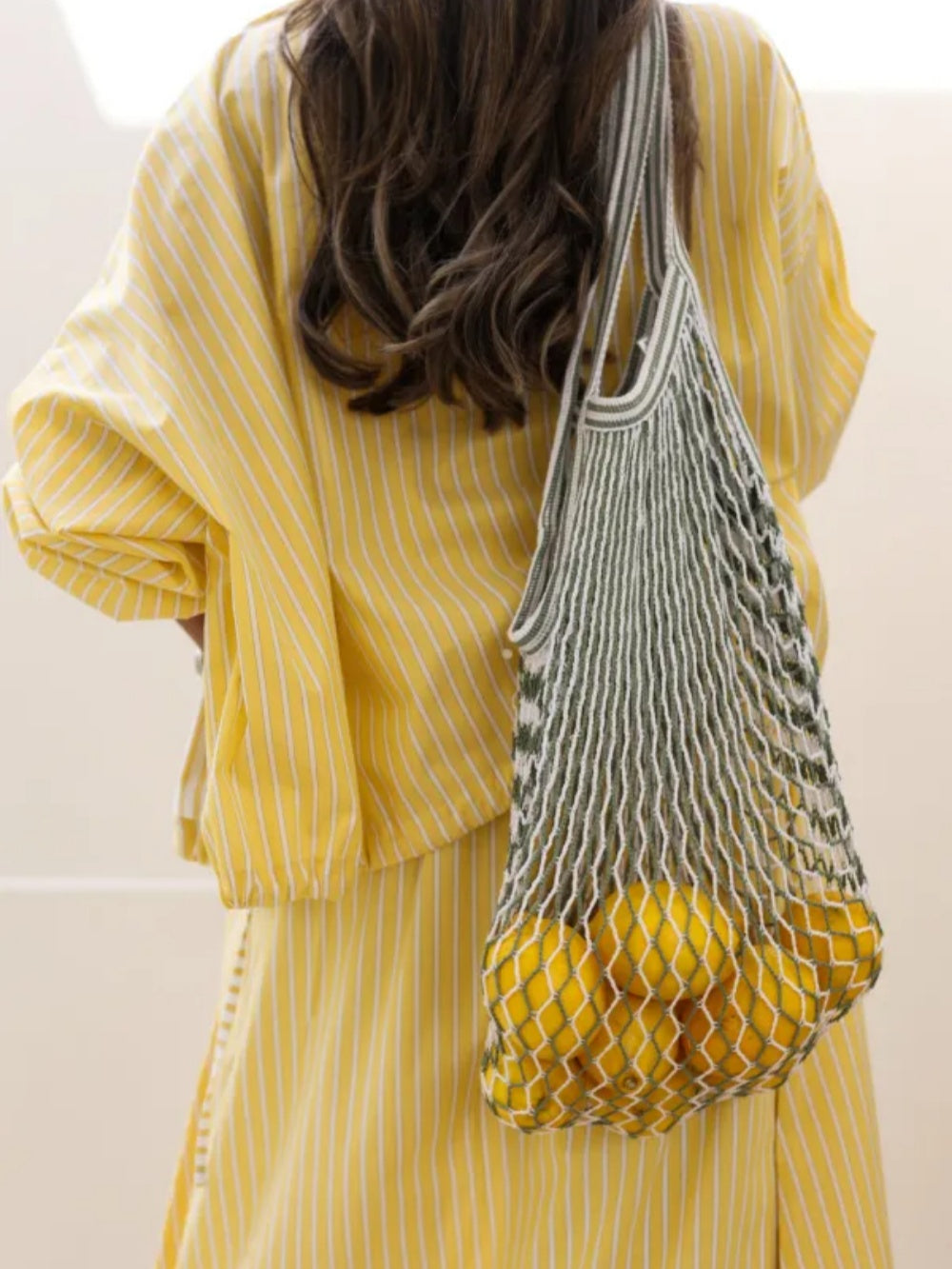 Yellow striped casual set